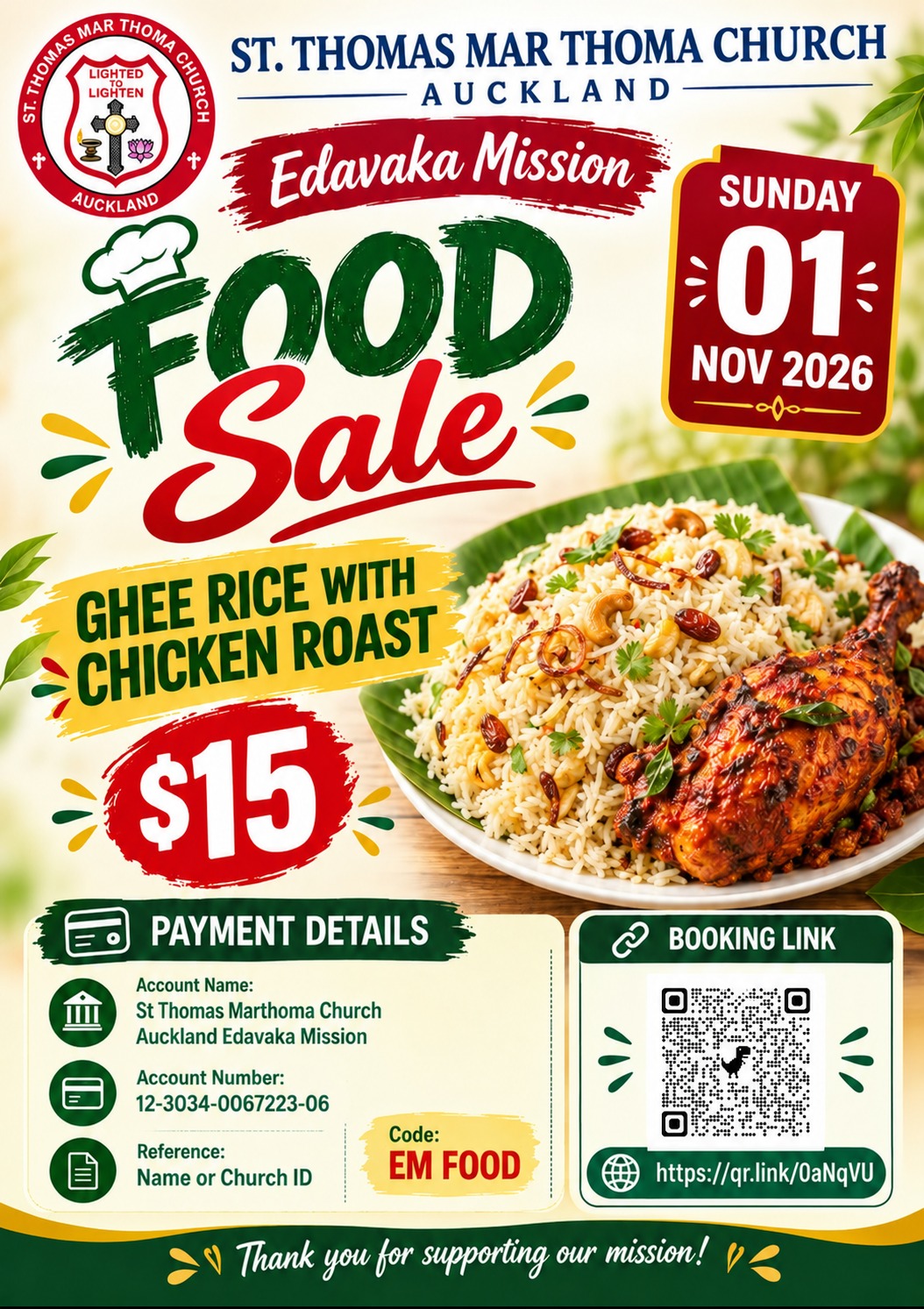 Edavaka Mission Food Sale 2026
